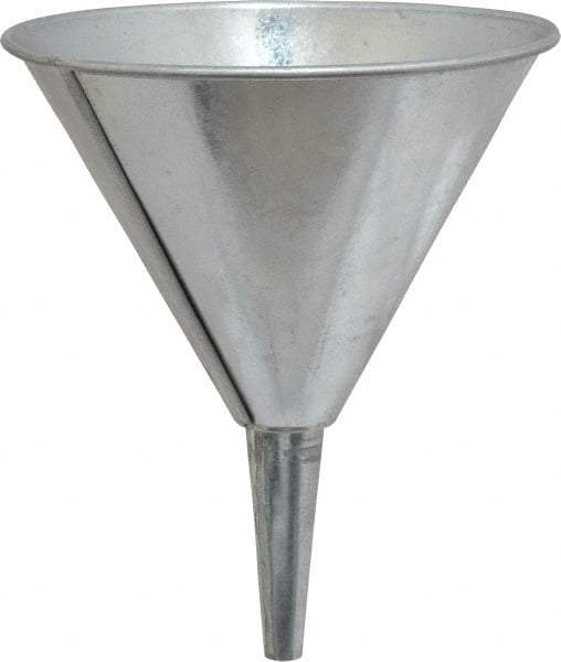 Plews - 24 oz Capacity Steel Funnel - 5-3/4" Mouth OD, 1/2" Tip OD, Straight Spout - Americas Industrial Supply