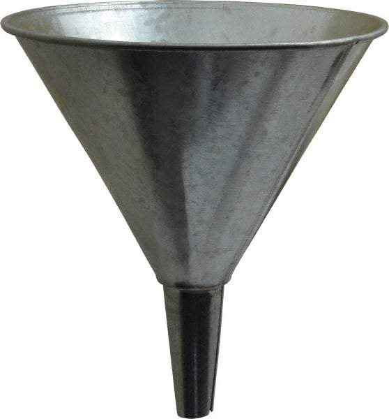 Plews - 32 oz Capacity Steel Funnel - 6-1/2" Mouth OD, 3/4" Tip OD, Straight Spout - Americas Industrial Supply