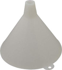 PRO-LUBE - 16 oz Capacity Plastic Funnel - 6" Mouth OD, 3/4" Tip OD, Straight Spout, White - Americas Industrial Supply