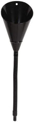 Value Collection - 2 Qt Capacity Steel Funnel - 1/2" Tip OD, 17" Flexible Spout, Black - Americas Industrial Supply