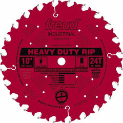 Freud - 10" Diam, 5/8" Arbor Hole Diam, 24 Tooth Wet & Dry Cut Saw Blade - Carbide-Tipped, Standard Round Arbor - Americas Industrial Supply