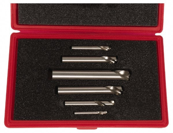 Cleveland - 6 Piece 90° 1/4 to 1" Spotting Drill Set - Americas Industrial Supply