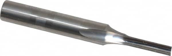 Onsrud - 1/8" Diam, 1/4" Shank Diam, 1/2" Length of Cut, 1 Flute Single Edge Straight Router Bit - 2" Overall Length, Left Hand Cut, Solid Carbide - Americas Industrial Supply