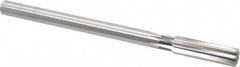 Cleveland - 21/32" High Speed Steel 8 Flute Chucking Reamer - Straight Flute, Straight Shank, 2-1/4" Flute Length, 9" OAL - Americas Industrial Supply