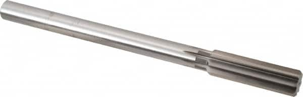 Cleveland - 25/32" High Speed Steel 8 Flute Chucking Reamer - Straight Flute, Straight Shank, 2-1/2" Flute Length, 9-1/2" OAL - Americas Industrial Supply