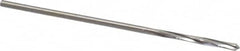 Cleveland - 3/32" High Speed Steel 4 Flute Chucking Reamer - Spiral Flute, Straight Shank, 3/4" Flute Length, 3" OAL - Americas Industrial Supply