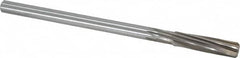 Cleveland - 7/16" High Speed Steel 6 Flute Chucking Reamer - Spiral Flute, Straight Shank, 1-3/4" Flute Length, 7" OAL - Americas Industrial Supply