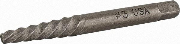 Cleveland - Spiral Flute Screw Extractor - #3 Extractor for 5/16 to 7/16" Screw, 2-11/16" OAL - Americas Industrial Supply