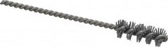 Made in USA - 3/8" Diam Helical Nylon Tube Brush - 0.022" Filament Diam, 1" Brush Length, 3-1/2" OAL, 0.11" Diam Stainless Steel Shank - Americas Industrial Supply