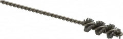 Made in USA - 3/4" Diam Helical Nylon Tube Brush - 0.022" Filament Diam, 1" Brush Length, 3-1/2" OAL, 0.162" Diam Stainless Steel Shank - Americas Industrial Supply