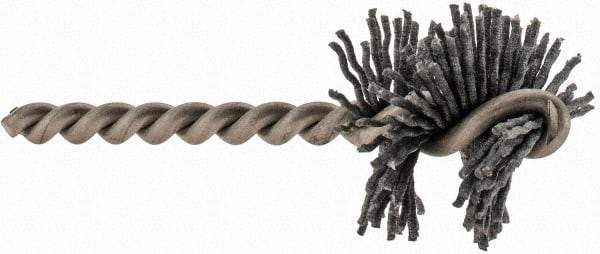 Made in USA - 1-1/4" Diam Helical Nylon Tube Brush - 0.04" Filament Diam, 1" Brush Length, 3-1/2" OAL, 1/4" Diam Stainless Steel Shank - Americas Industrial Supply