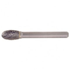 SE-53 Double Cut Solid Carbide Bur-Egg Shape - Americas Industrial Supply