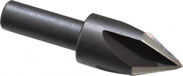 Cleveland - 5/8" Head Diam, 3/8" Shank Diam, 4 Flute 60° High Speed Steel Countersink - Oxide Finish, 2-3/32" OAL, Single End, Straight Shank, Right Hand Cut - Americas Industrial Supply