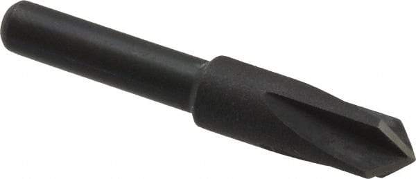 Cleveland - 1/4" Head Diam, 3/16" Shank Diam, 4 Flute 90° High Speed Steel Countersink - Oxide Finish, 1-7/16" OAL, Single End, Straight Shank, Right Hand Cut - Americas Industrial Supply