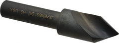 Cleveland - 3/8" Head Diam, 1/4" Shank Diam, 1 Flute 60° High Speed Steel Countersink - Americas Industrial Supply