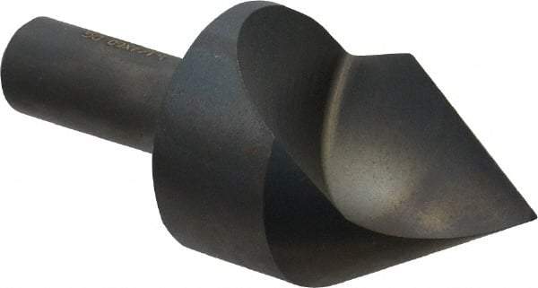 Cleveland - 1-1/4" Head Diam, 1/2" Shank Diam, 1 Flute 60° High Speed Steel Countersink - Oxide Finish, 2-3/4" OAL, Single End, Straight Shank, Right Hand Cut - Americas Industrial Supply