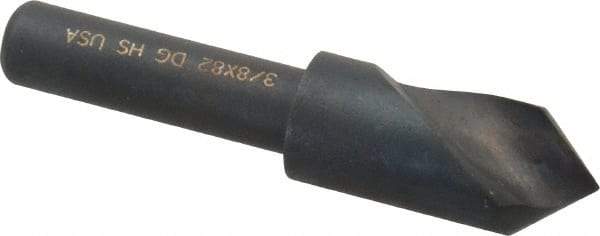 Cleveland - 3/8" Head Diam, 1/4" Shank Diam, 1 Flute 82° High Speed Steel Countersink - Oxide Finish, 1-21/32" OAL, Single End, Straight Shank, Right Hand Cut - Americas Industrial Supply