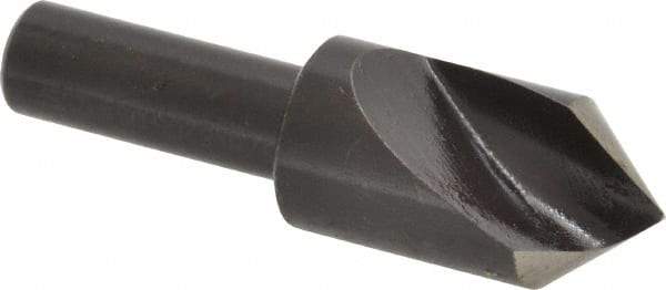 Cleveland - 5/8" Head Diam, 3/8" Shank Diam, 1 Flute 82° High Speed Steel Countersink - Oxide Finish, 2-3/32" OAL, Single End, Straight Shank, Right Hand Cut - Americas Industrial Supply