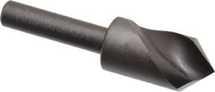 Cleveland - 1/2" Head Diam, 1/4" Shank Diam, 1 Flute 90° High Speed Steel Countersink - Oxide Finish, 1-27/32" OAL, Single End, Straight Shank, Right Hand Cut - Americas Industrial Supply