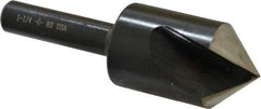 Cleveland - 1-1/4" Head Diam, 1/2" Shank Diam, 1 Flute 90° High Speed Steel Countersink - Oxide Finish, 2-3/4" OAL, Single End, Straight Shank, Right Hand Cut - Americas Industrial Supply