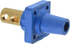 Leviton - 3R NEMA Rated, 600 Volt, 400 Amp, 1/0 to 4/0 AWG, Female, Double Set Screw, Panel Receptacle - 4-1/2 Inch Long, Blue - Americas Industrial Supply