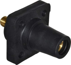 Leviton - 3R NEMA Rated, 600 Volt, 400 Amp, 2 to 4/0 AWG, Female, Threaded Stud, Panel Receptacle - 3.56 Inch Long, Black - Americas Industrial Supply