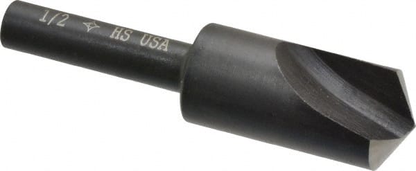 Cleveland - 1/2" Head Diam, 1/4" Shank Diam, 1 Flute 120° High Speed Steel Countersink - Americas Industrial Supply