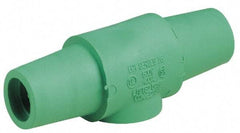 Leviton - 3R NEMA Rated, 600 Volt, 400 Amp, Female-Female, Cam Type, Single Pole Plug and Connector - 4-1/2 Inch Long, White - Americas Industrial Supply