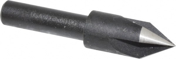Cleveland - 3/8" Head Diam, 1/4" Shank Diam, 3 Flute 60° High Speed Steel Countersink - Americas Industrial Supply
