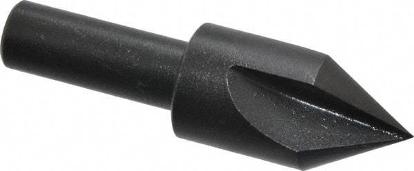 Cleveland - 5/8" Head Diam, 3/8" Shank Diam, 3 Flute 60° High Speed Steel Countersink - Oxide Finish, 2-3/32" OAL, Single End, Straight Shank, Right Hand Cut - Americas Industrial Supply