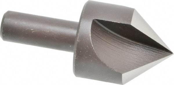 Cleveland - 1-1/4" Head Diam, 1/2" Shank Diam, 3 Flute 82° High Speed Steel Countersink - Oxide Finish, 2-3/4" OAL, Single End, Straight Shank, Right Hand Cut - Americas Industrial Supply