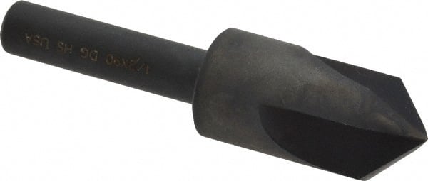 Cleveland - 1/2" Head Diam, 1/4" Shank Diam, 3 Flute 90° High Speed Steel Countersink - Americas Industrial Supply