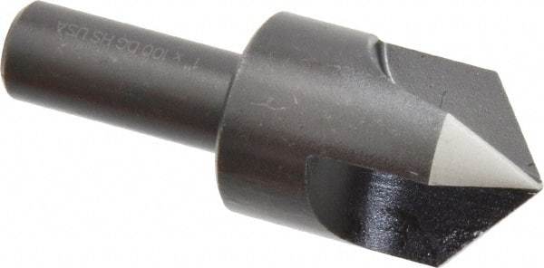 Cleveland - 1" Head Diam, 1/2" Shank Diam, 3 Flute 100° High Speed Steel Countersink - Oxide Finish, 2-3/4" OAL, Single End, Straight Shank, Right Hand Cut - Americas Industrial Supply