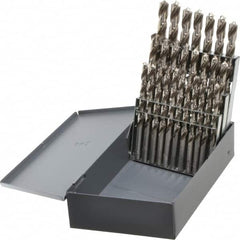 Cleveland - 118° Point, Bright Finish, Vanadium High Speed Steel Jobber Length Drill Bit Set - Americas Industrial Supply