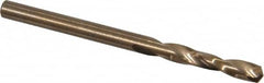 Cleveland - #27 135° Spiral Flute Cobalt Screw Machine Drill Bit - Oxide/Gold Finish, Right Hand Cut, 1" Flute Length, 2-1/16" OAL, Split Point, Straight Shank - Americas Industrial Supply