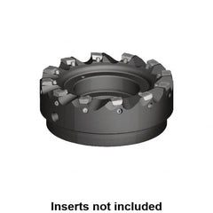 Kennametal - 8 Inserts, 100mm Cut Diam, 32mm Arbor Diam, 1mm Max Depth of Cut, Indexable Square-Shoulder Face Mill - 0/90° Lead Angle, 50mm High, MDHX 1004.. Insert Compatibility, Series Fix-Perfect - Americas Industrial Supply