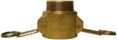 EVER-TITE Coupling Products - 2-1/2" Brass Cam & Groove Suction & Discharge Hose Female Coupler Male NPT Thread - Part B, 2-1/2" Thread, 250 Max psi - Americas Industrial Supply