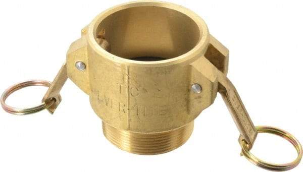 EVER-TITE Coupling Products - 2" Brass Cam & Groove Suction & Discharge Hose Female Coupler Male NPT Thread - Part B, 2" Thread, 350 Max psi - Americas Industrial Supply
