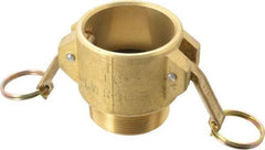 EVER-TITE Coupling Products - 2" Brass Cam & Groove Suction & Discharge Hose Female Coupler Male NPT Thread - Part B, 2" Thread, 350 Max psi - Americas Industrial Supply