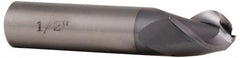 Accupro - 3/4" Diam, 1" LOC, 3 Flute Solid Carbide Ball End Mill - TiCN Finish, Single End, 3" OAL, 3/4" Shank Diam, Spiral Flute - Americas Industrial Supply