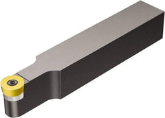Sandvik Coromant - SRDC, Neutral Cut, 20mm Shank Height x 20mm Shank Width, Neutral Rake Indexable Turning Toolholder - 125mm OAL, RCMT 12 04 M0 Insert Compatibility, Series CoroTurn 107 - Americas Industrial Supply