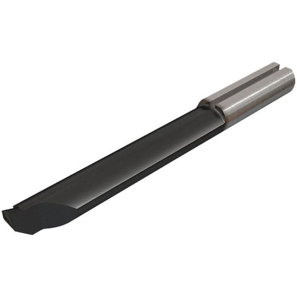 Iscar - 4mm Min Bore Diam, 28mm Max Bore Depth, 4mm Shank Diam, Corner Radius Boring Bar - 0.0079" Corner Radius, Right Hand Cut, Solid Carbide, TiAlN Finish - Exact Industrial Supply