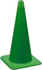 PRO-SAFE - 36" High, Lime Rigid Traffic Cone - 15" Base Width, 10 Lb, PVC - Americas Industrial Supply
