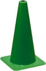 PRO-SAFE - 18" High, Lime Rigid Traffic Cone - 12" Base Width, 3 Lb, PVC - Americas Industrial Supply