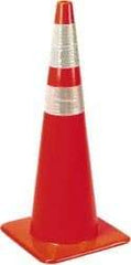 PRO-SAFE - 36" High, Orange Rigid Traffic Cone - 15" Base Width, 10 Lb, PVC - Americas Industrial Supply