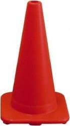 PRO-SAFE - 18" High, Orange Rigid Traffic Cone - 12" Base Width, 3 Lb, PVC - Americas Industrial Supply