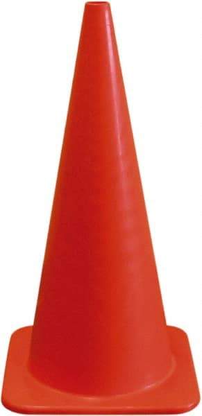 PRO-SAFE - 28" High, Orange Traffic Cone with Base - 13" Base Width, 5 Lb, PVC - Americas Industrial Supply