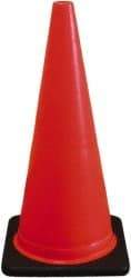 PRO-SAFE - 28" High, Orange Traffic Cone with Base - 14" Base Width, 7 Lb, PVC - Americas Industrial Supply