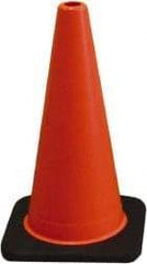 PRO-SAFE - 18" High, Orange Traffic Cone with Base - 12" Base Width, 3 Lb, PVC - Americas Industrial Supply
