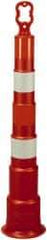 PRO-SAFE - 42" High x 8" Wide Reflective Trim Line Channelizer Post - High Density Polyethylene (HDPE), 4 Lbs, Orange - Americas Industrial Supply
